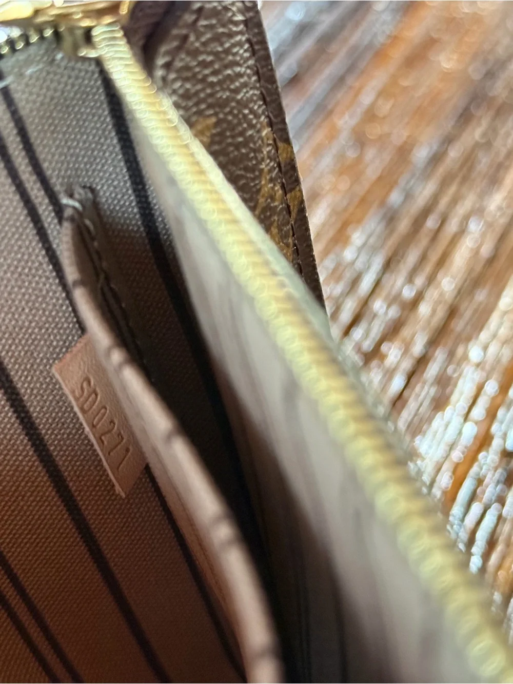 Louis Vuitton Monogram Canvas Brown Pouch Wristlet